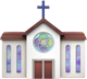 iOSの絵文字「教会（外国人向け地図記号）」