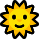 Windowsの絵文字「顔のある太陽」