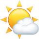 iOS 13の小さな雲の後ろにある太陽