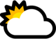 Windowsの絵文字「大きな雲の後ろにある太陽」