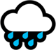 Windows 10 雨雲の絵文字