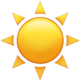 iOSの絵文字「太陽」