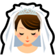 SoftBank ベールをつけた花嫁の絵文字