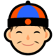 SoftBank 中華帽子を被った人の絵文字
