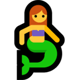 Windows 10 女性の人魚の絵文字