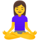 Androidの絵文字「ヨガのポーズをする女性」