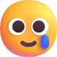 Windowsの絵文字「嬉し涙の顔」