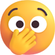 Windowsの絵文字「目を開けて口に手を当てた顔」